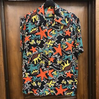 Vintage 1940’s “jantzen” Underwater Fish Pattern Rayon Hawaiian Shirt - Large