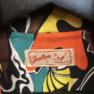 VINTAGE 1940’S “JANTZEN” UNDERWATER FISH PATTERN RAYON HAWAIIAN SHIRT - LARGE 4