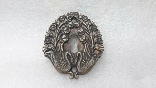 Rare Fine Brass Door Key Hole Cover Plate Escutcheon Ornament 4