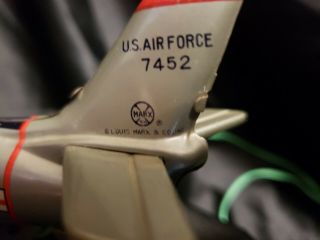 RARE VINTAGE 1950 ' S MARX METAL US AIR FORCE USAF FC - 657 JET REMOTE TOY 4