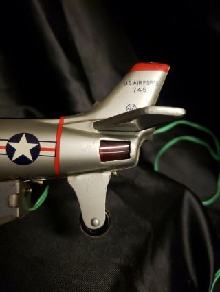 RARE VINTAGE 1950 ' S MARX METAL US AIR FORCE USAF FC - 657 JET REMOTE TOY 6