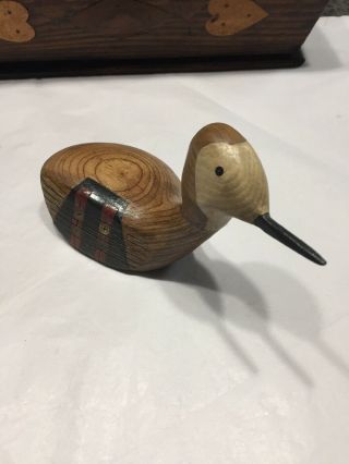 Vtg Hand Carved Wood Duck Decoy Carved From A Wilson 4300 4 Golf Club Unique