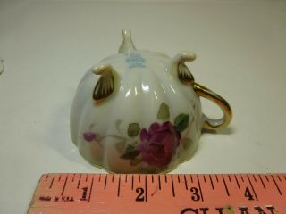 Antique NIPPON Cup & Saucer ROYAL KINRAN Colorful ROSES Footed HAND PAINTED GOLD 7