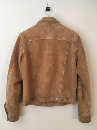 LVC Levi ' s Vintage Clothing Suede Trucker Jacket Tan M (40) 2
