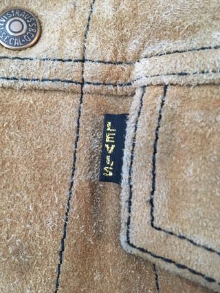 LVC Levi ' s Vintage Clothing Suede Trucker Jacket Tan M (40) 3