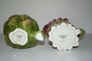 Vintage Fitz And Floyd Classics French Market Cream And Sugar Bowl Set 6