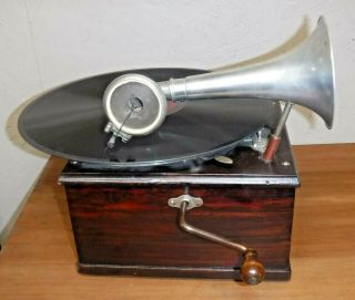 RARE ANTIQUE TRUMPETONE PHONOGRAPH TALKING MACHINE RECORD PLAYER N.  Y. 3