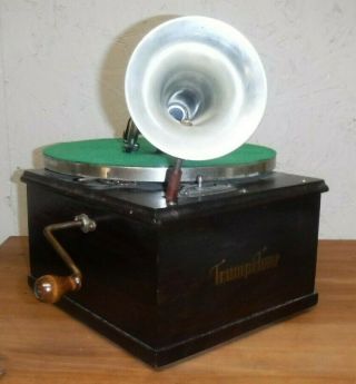 RARE ANTIQUE TRUMPETONE PHONOGRAPH TALKING MACHINE RECORD PLAYER N.  Y. 7