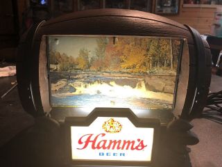 Vintage Hamm ' s Beer Barrel (Flip Motion - 8 Scenes) Lighted Sign 3