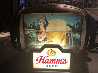 Vintage Hamm ' s Beer Barrel (Flip Motion - 8 Scenes) Lighted Sign 6