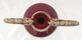 Chinese vase Dragon handles Dark sang De Boeuf Rare oxblood purple glaze 11 