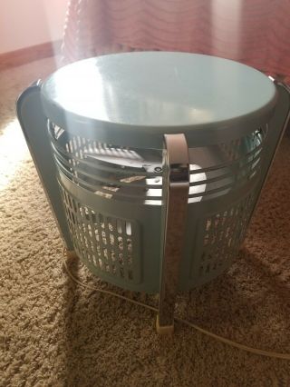 VINTAGE LAKEWOOD F - 12 TEAL 3 SPEED COUNTRY AIRE HASSOCK FLOOR FAN 3