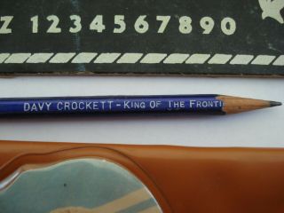 Vintage Davy Crockett Frontierland Pencil Case & Pencil.  Fess Parker Picture 3