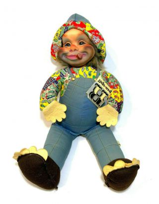 Vintage The Rushton Co Hobo Bum W/ Cigar In Mouth Doll Plush 30” W/tag