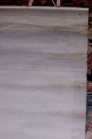 ANTIQUE CHINESE 19TH CENTURY LARGE SCROLL HAND PAINTED ON SILK SIGNED 8