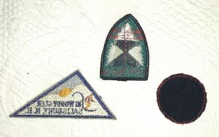 3 Rare Vintage NH Lost Ski Area Patches: Woody Glen,  Sargent Camp,  Thorn Mountain 2