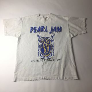 Vintage Pearl Jam Vitalogy 1995 Concert Tour T - Shirt Double Sided Size XL 4