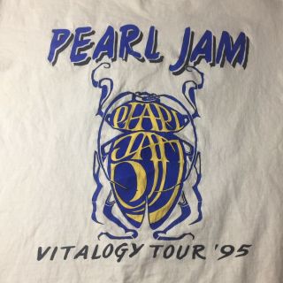 Vintage Pearl Jam Vitalogy 1995 Concert Tour T - Shirt Double Sided Size XL 5