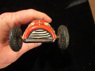 VIntage Marx toy race car tin 7 Speedway racer parts GREAT PAINT 5
