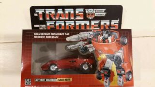 Vintage G1 Transformers Mib Sideswipe100 Complete Box And Bubble