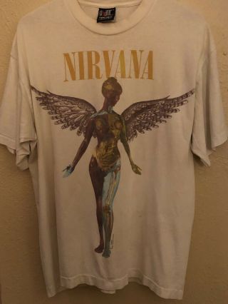 Vintage Nirvana In Utero Shirt Giant Brand Authentic Vintage Rock Ahort
