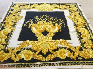 ATELIER VERSACE silk scarf Les Trésors de la Mer print size 34 