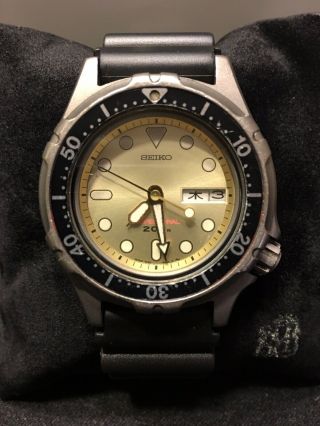 Vintage Seiko Professional 7c43 - 6a00 Titanium Divers Watch 200m