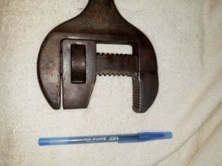 antique STAR WRENCH CO Adjustable Combination Pipe Nut Wrench RARE St Louis vtg 3