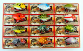 HEDDON PUNKINSEED 1ST 9630 FISHING LURE (12) LURE BOX SET 3 2