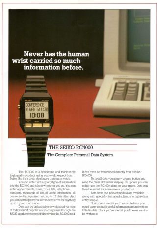 SEIKO RC - 4000 PC - Datagraph - VERY RARE Vintage Computer Watch Set 10