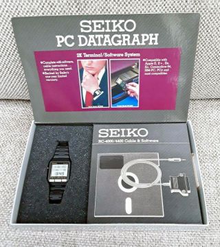 Seiko Rc - 4000 Pc - Datagraph - Very Rare Vintage Computer Watch Set