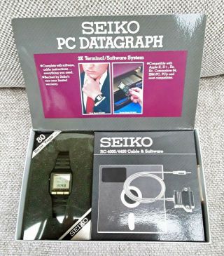 SEIKO RC - 4000 PC - Datagraph - VERY RARE Vintage Computer Watch Set 3