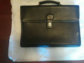 Coach Fold - Over Briefcase 5214 Brass Black Gently Vintage