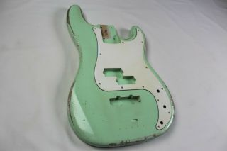 Mjt Official Custom Vintage Age Nitro Guitar Body By Mark Jenny Pjbt Green Bass
