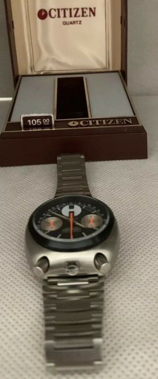 rare vintage citizen Bullhead Chronograph 8110A GN.  4.  S Day Date MENS Wrist Watch 7