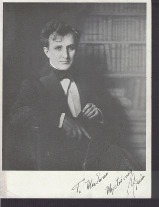 Germain The Wizard Signed Photo Magician Rare Rare Vintage Autograph 8x10 Sepia