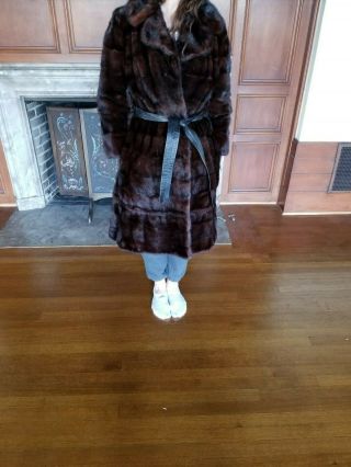mink coat vintage with separate stole 2