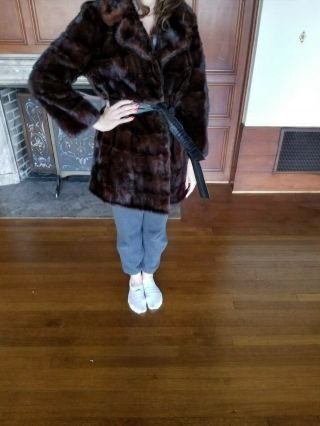 mink coat vintage with separate stole 3