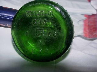 VINTAGE HUDSON SPRAYER DUSTER USA 66 GREEN GLASS BOTTOM 3