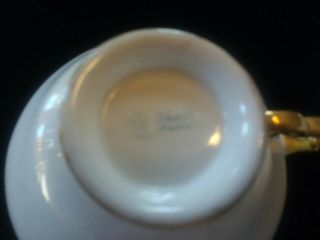 Vintage Hand Painted Gold Mustache Cup and Saucer 5