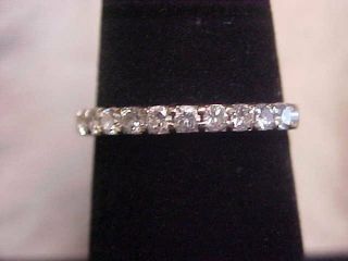 Estate.  44ctw Natural Diamond Wedding Band - Ring 14k White Gold Sz6 Buy Now