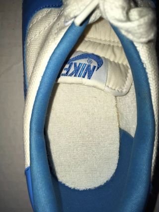 RARE Vtg 80s Nike Canvas Tennis Sneakers Shoes All Court Swoosh Mens 8.  5 5
