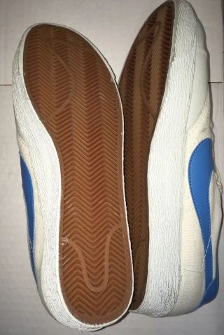 RARE Vtg 80s Nike Canvas Tennis Sneakers Shoes All Court Swoosh Mens 8.  5 6