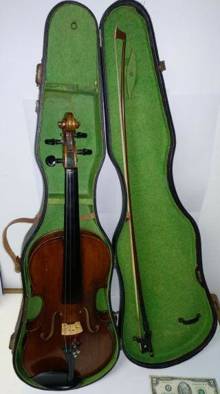 Antique Rare Paris Violin Fiddle Labeled Nicolas Lupot Full Size 4/4 For Repair