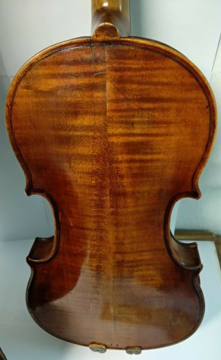 Antique RARE Paris violin fiddle labeled NICOLAS LUPOT FULL SIZE 4/4 for repair 8