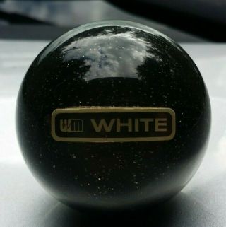 Vintage White Semi Truck Tractor Trailer Blue Metal Flake Shifter Knob