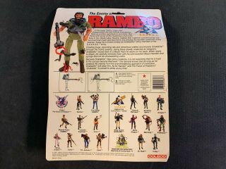 Vintage Snakebite The Enemy of Rambo S.  A.  V.  A.  G.  E.  Action Figure Coleco On Card 3
