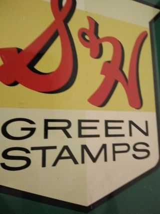 Double Sided Sign S&H Green Stamps Antique Vintage porcelain Collectible Rare 2