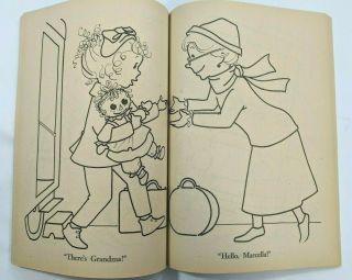 Whitman Raggedy Ann Coloring Book 1971 1650 Vintage with Paper Doll 4