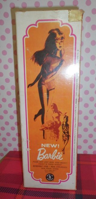 RARE VINTAGE 1966 JAPANESE EXCLUSIVE BOX for TWIST N TURN BARBIE DOLL ORANGE BOX 2